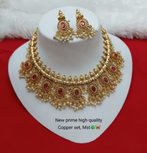 necklace set with earrings(copper set)